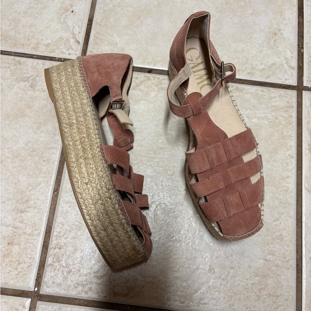 Gamio Platform Espadrille Sandals pink women's size 39 - Picture 2 of 7